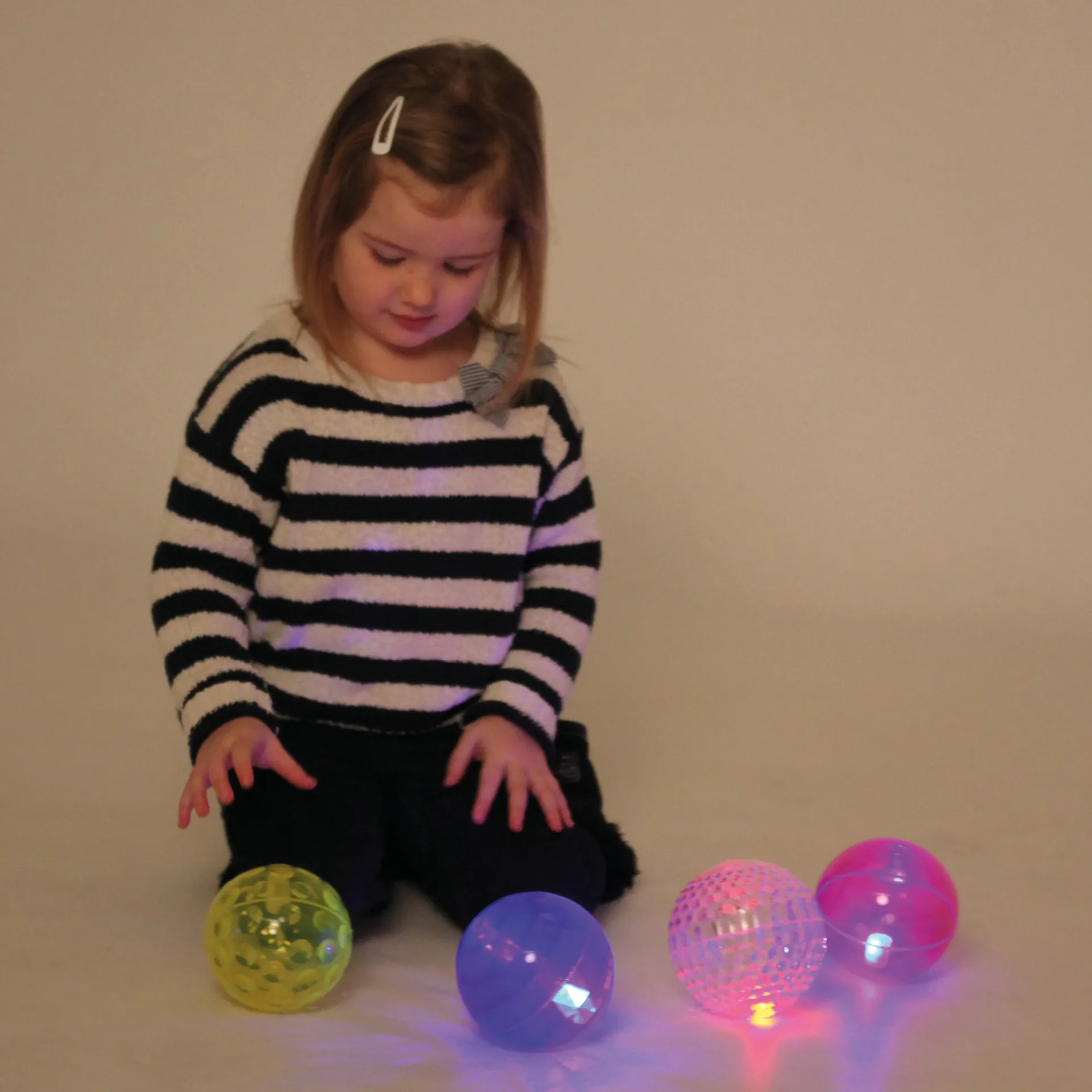 Sensorik-Leuchtbälle, 4 Stück