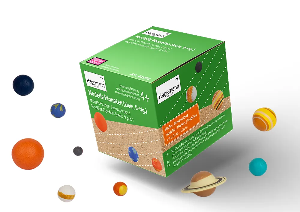 Modelle Planeten, klein, 9-tlg.