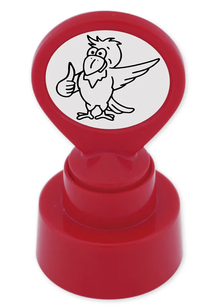 Siebdruck-Stempel "Perpetuum" rund "Rabe"