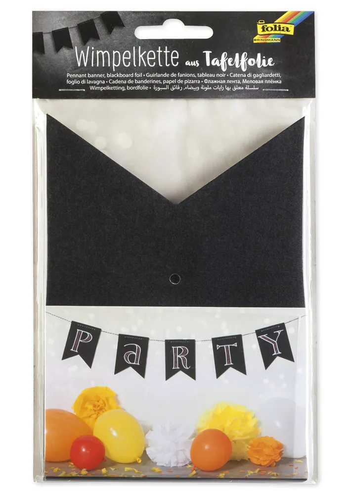 Wimpel-Kette aus Tafelfolie
