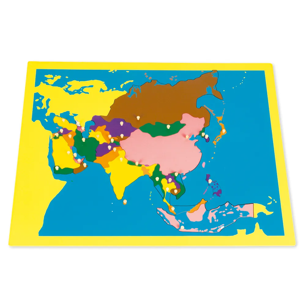 TimeTEX Puzzlekarte Asien "Montessori Premium"