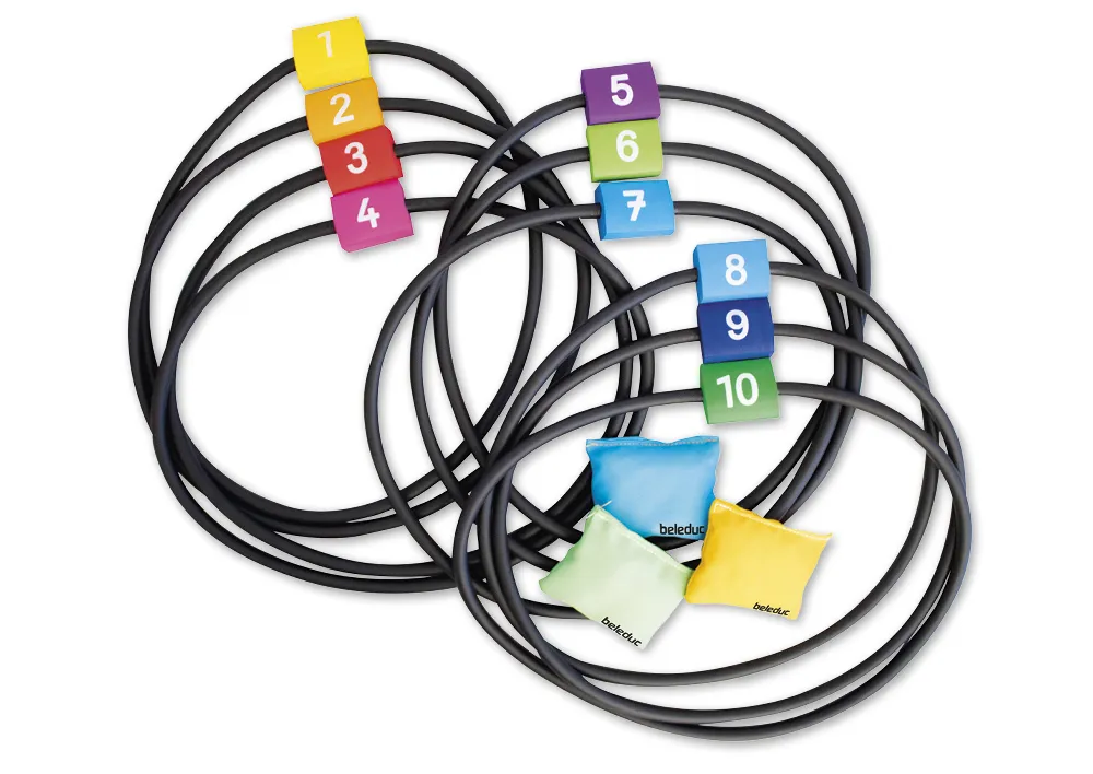 beleduc Hüpf- und Wurfspiel mit Zahlen, 15-tlg.