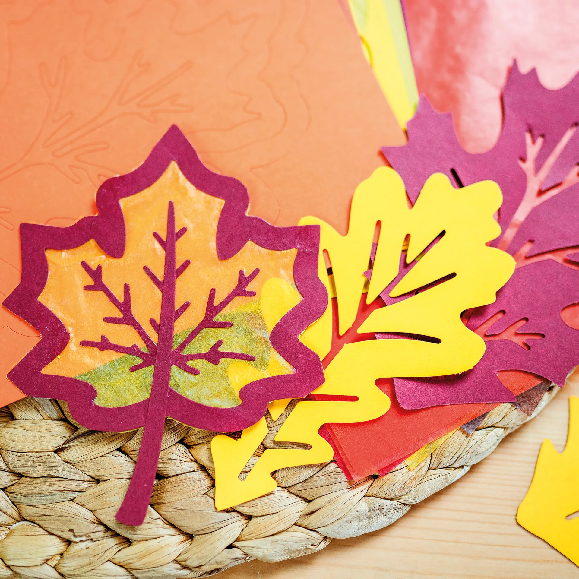 Fensterbilder "Blätter", 36 Stück