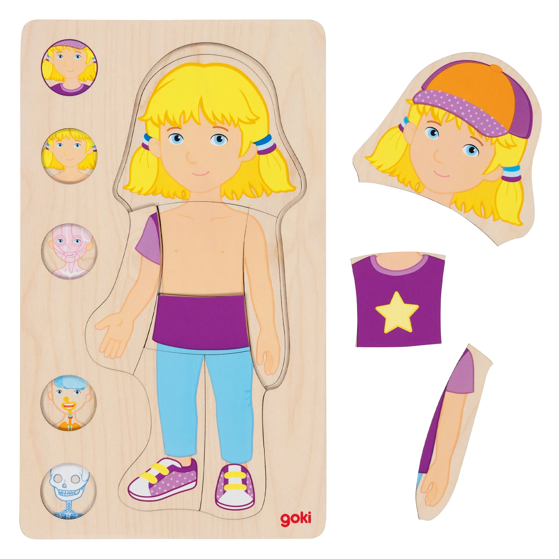 Schichtenpuzzle Anatomie Mädchen