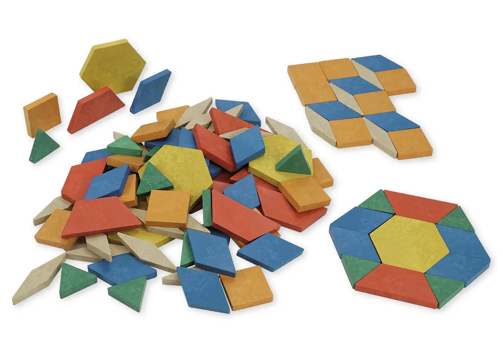 Geometrische Flächen aus RE-Wood, 250 Stück