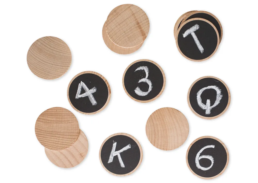 Tafelscheiben "Spielerfinder", 20-tlg., im Stoffbeutel