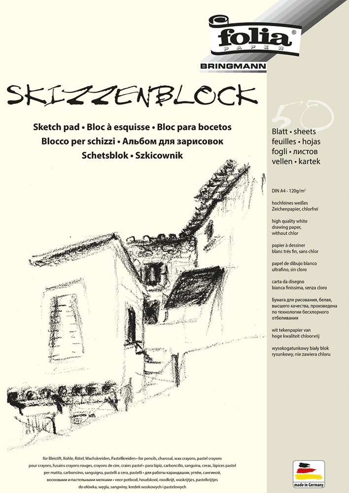 Skizzenblock DIN A4, 50 Blatt