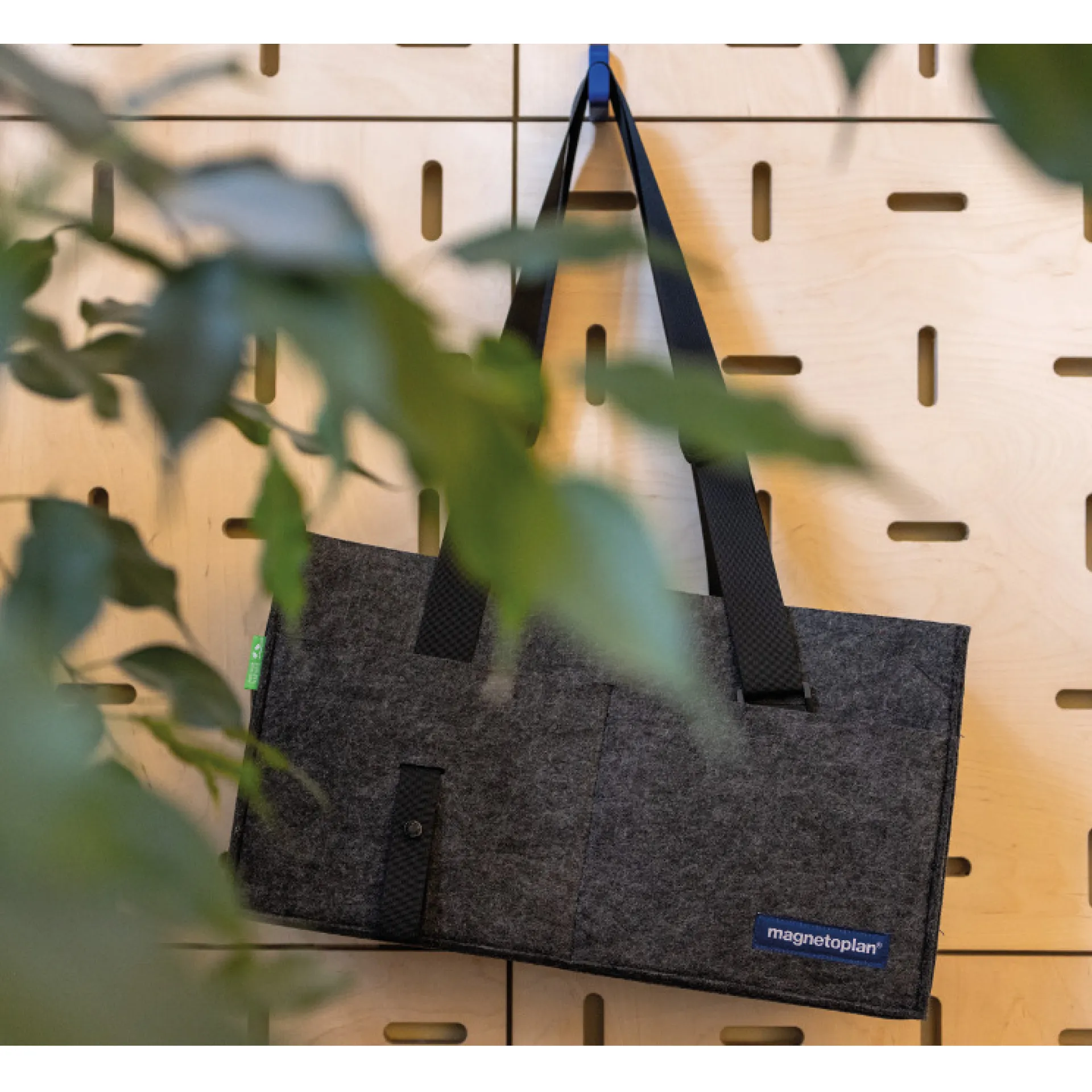 Fächer-Tasche aus Filz, faltbar, anthrazit