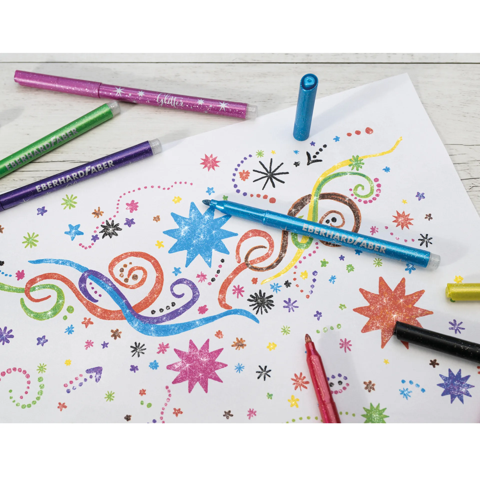 Eberhard Faber Glitter Filzstifte, 8 Stück