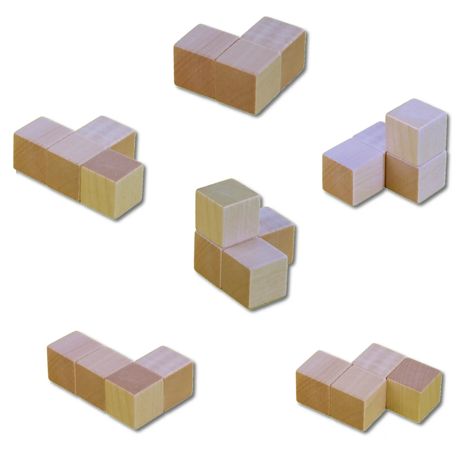 Soma-Würfel 60x60 mm, 27 Einzelwürfel in Beutel