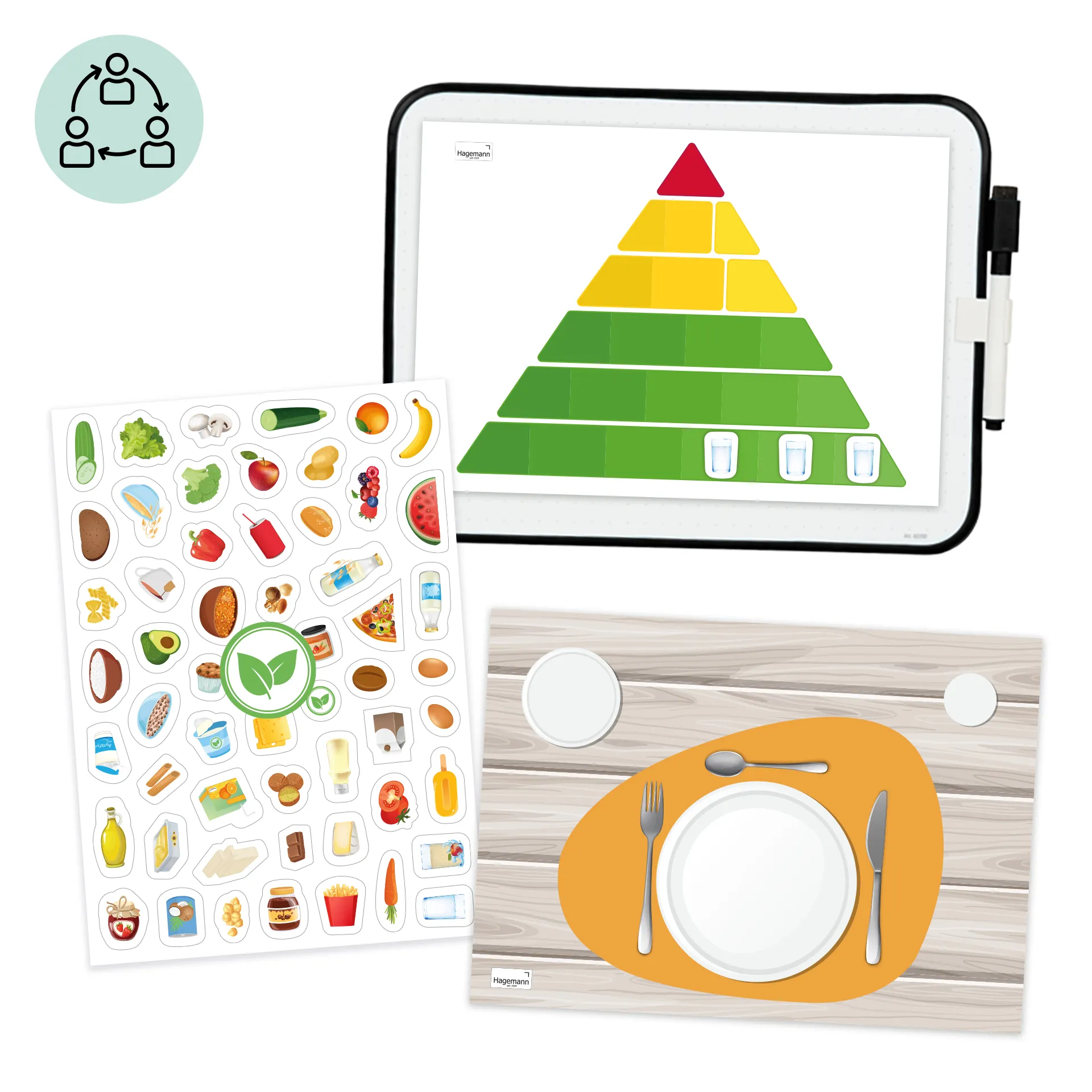 Klassenset vegetarische und vegane Ernährung, magnetisch