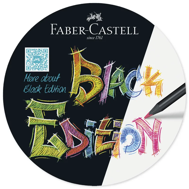 Faber-Castell Black Edition Buntstifte, 12 Stück