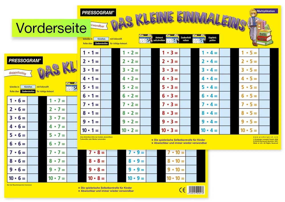 TimeTEX Zaubertafel "Mathematik" Kleines 1 x 1