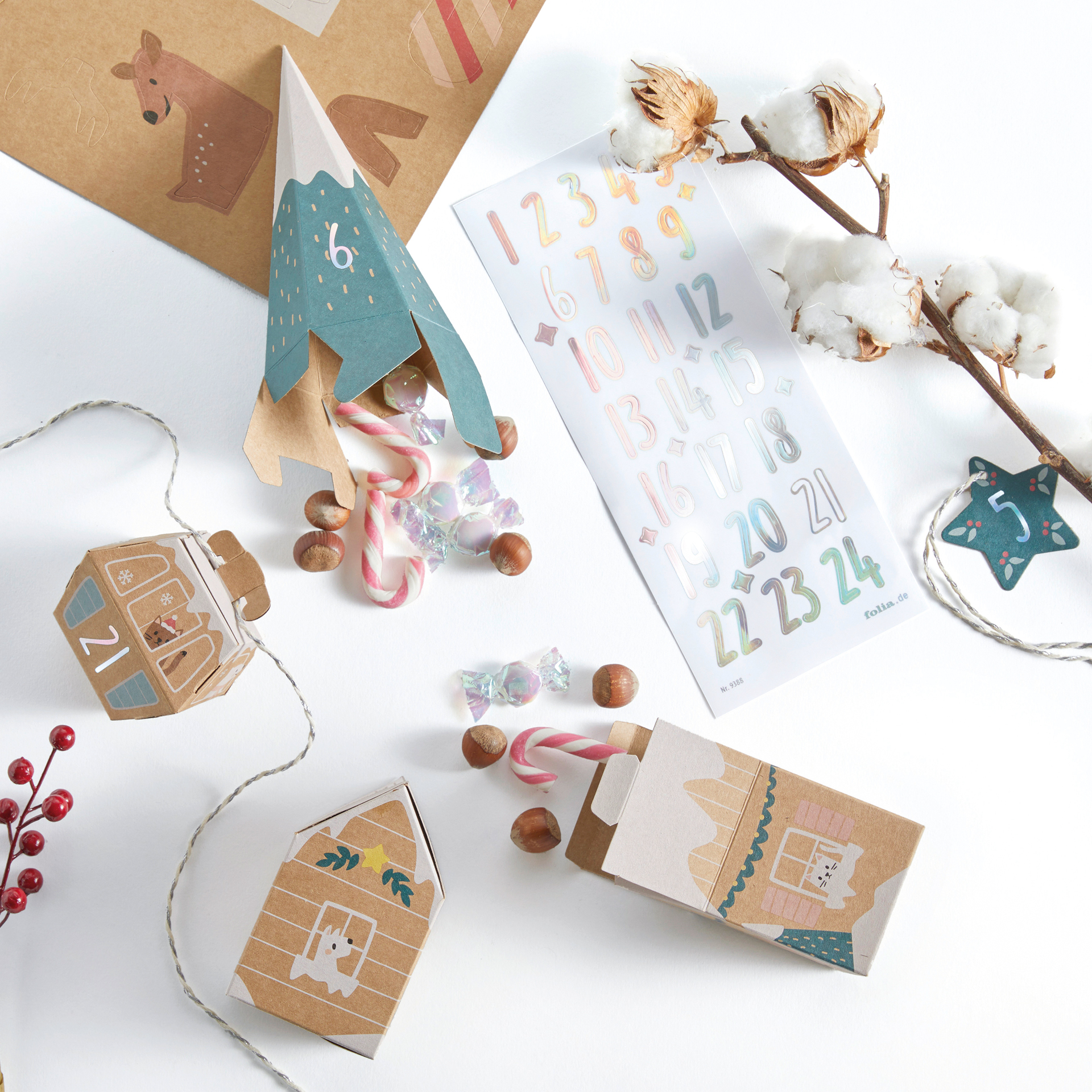 Bastelset "Adventskalender Village in the Snow", 113-tlg.