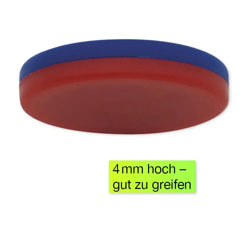 Wendeplättchen blau/rot, 400 Stück