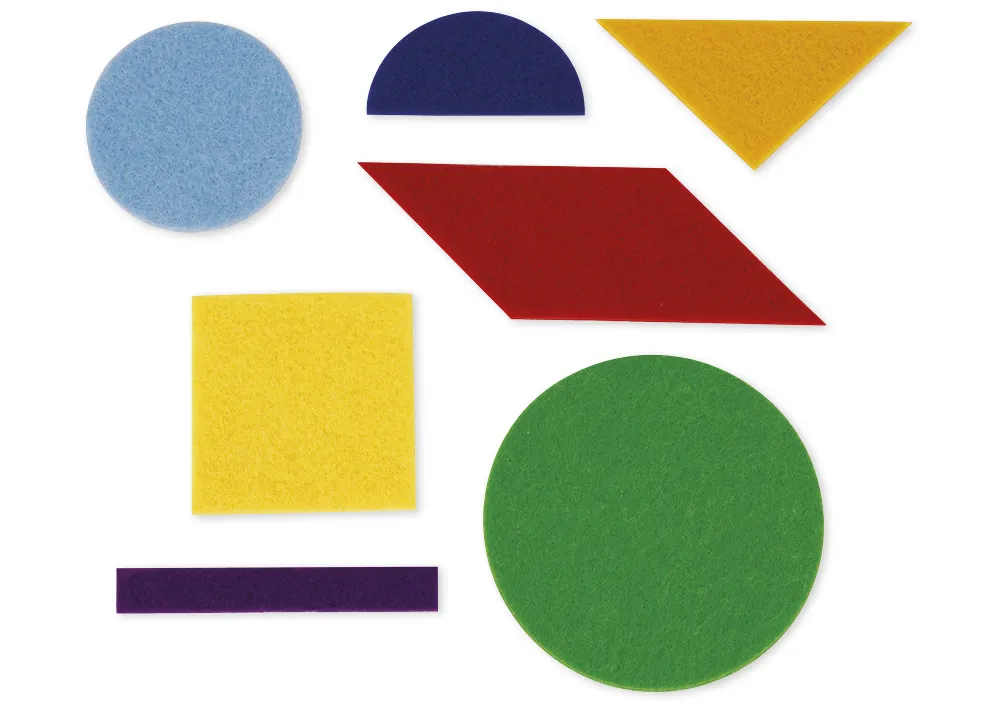 Geometrische Flächen aus Filz, 196-tlg.