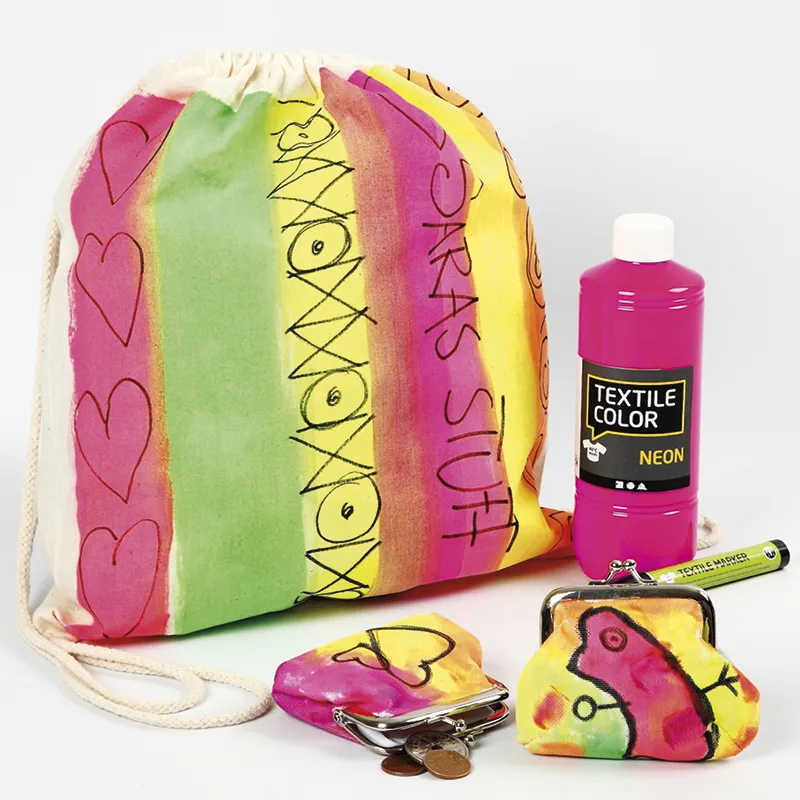 Turnbeutel zum Bemalen, 3 Stück