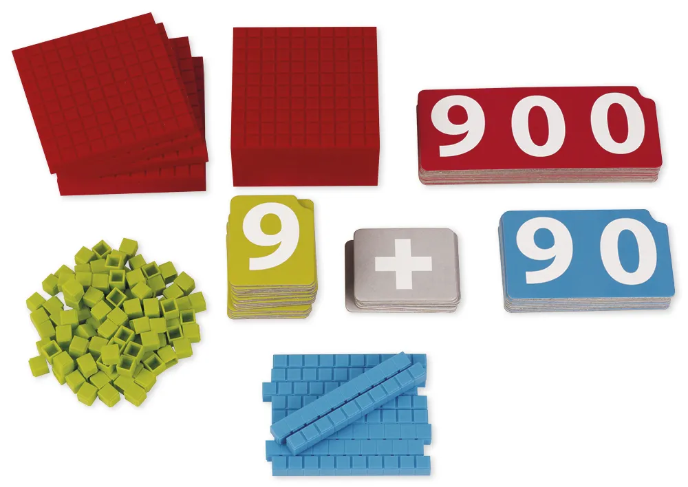 Dienes Grundsortiment Montessori, mit Zahlen-Karten, 170-tlg., Kunststoff