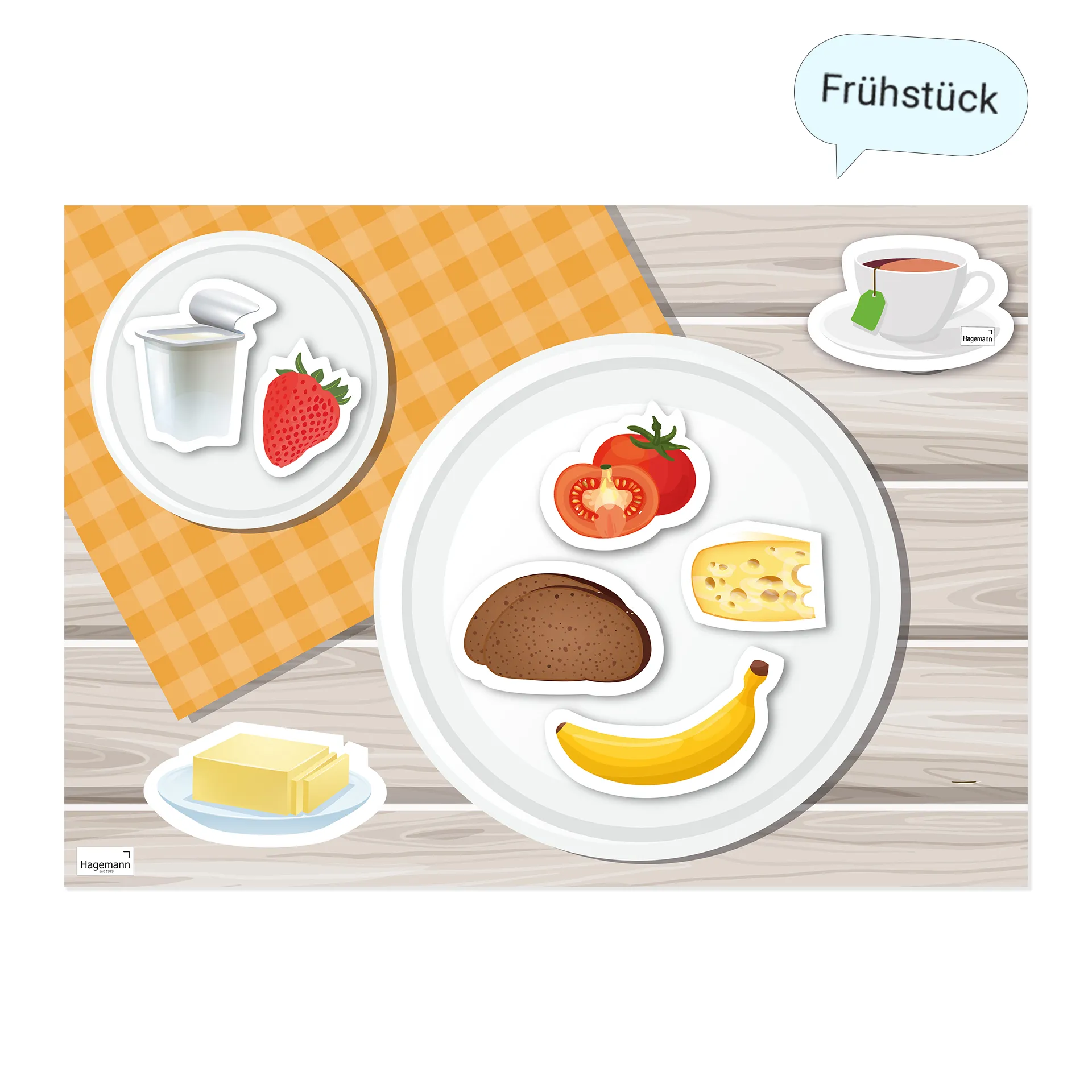 Hagemann Magnetbilder Gesunde Mahlzeiten mit Ernährungspyramide