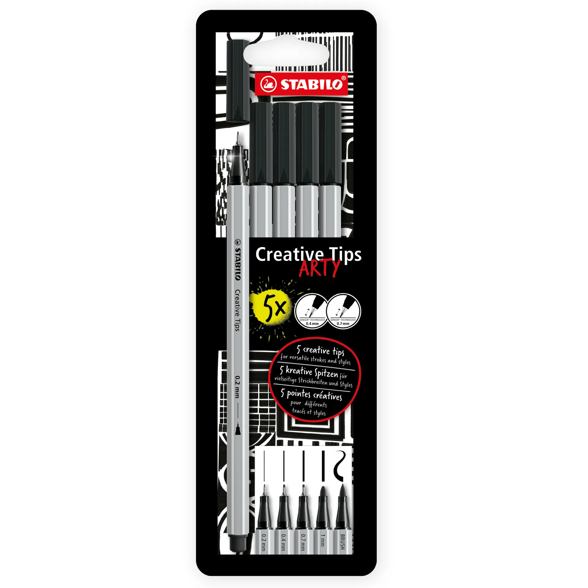 Stabilo Creative Tips Arty Multi-Liner, 5-tlg.