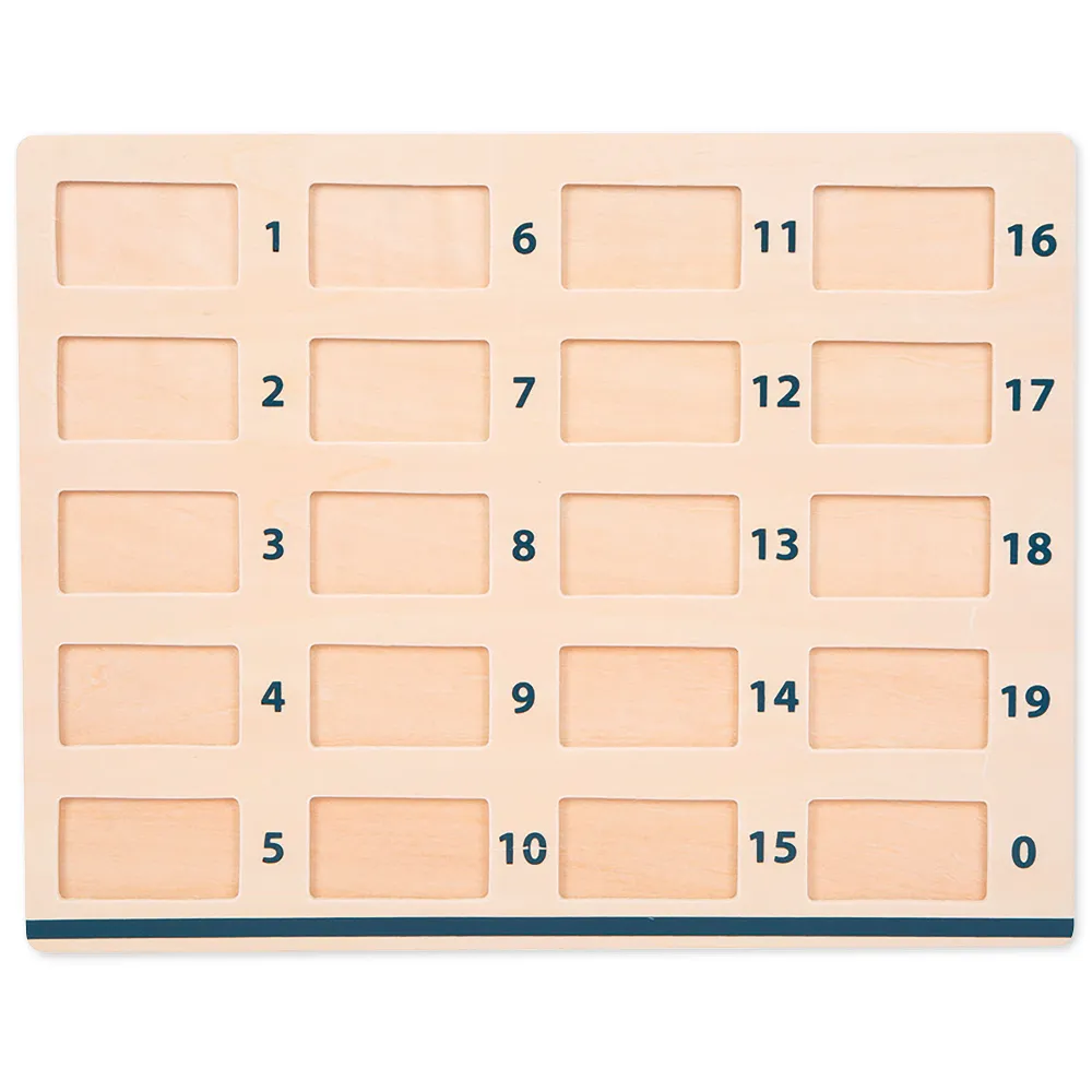 Rechen-Brett "Rechen-Plättchen Zahlenspaß" aus Holz, farbig, mit 109 Holzsteinen