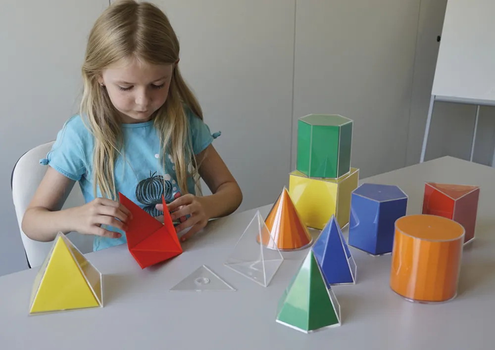 Geometrie-Körper Set mit Flächenabwicklung 22-tlg.