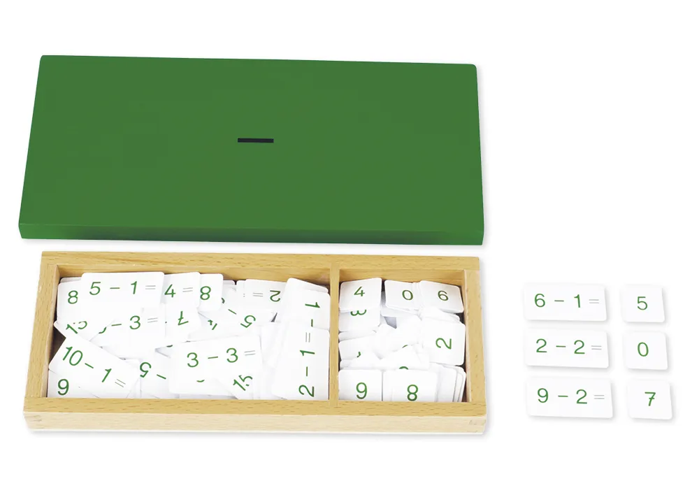TimeTEX Kasten mit Subtraktionsaufgaben "Montessori Premium"