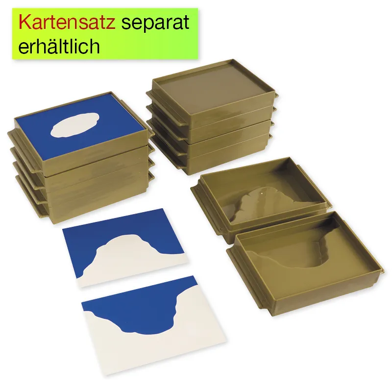 TimeTEX Schalen Land und Wasserformen, 10 Stück "Montessori Premium"