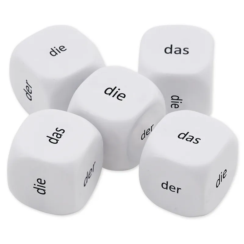 Würfel-Set Deutsch "Artikel" 5-tlg., 16 mm