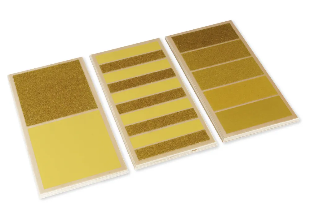 TimeTEX Tastbretter, rau-glatt, 3 Stück "Montessori Premium"