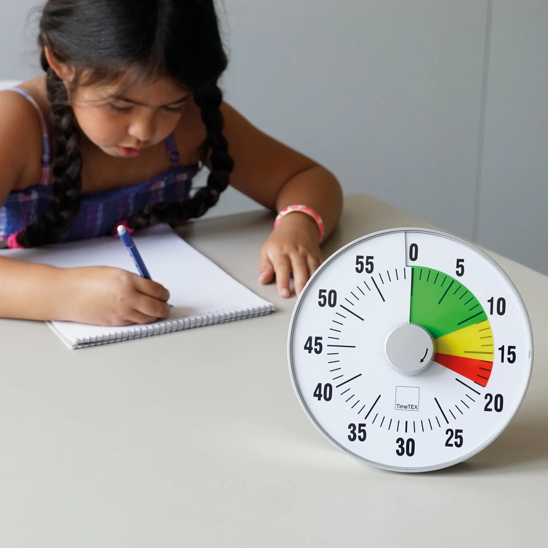 TimeTEX Zeitdauer-Uhr "lautlos" L, 19 cm ø mit Ampelscheibe