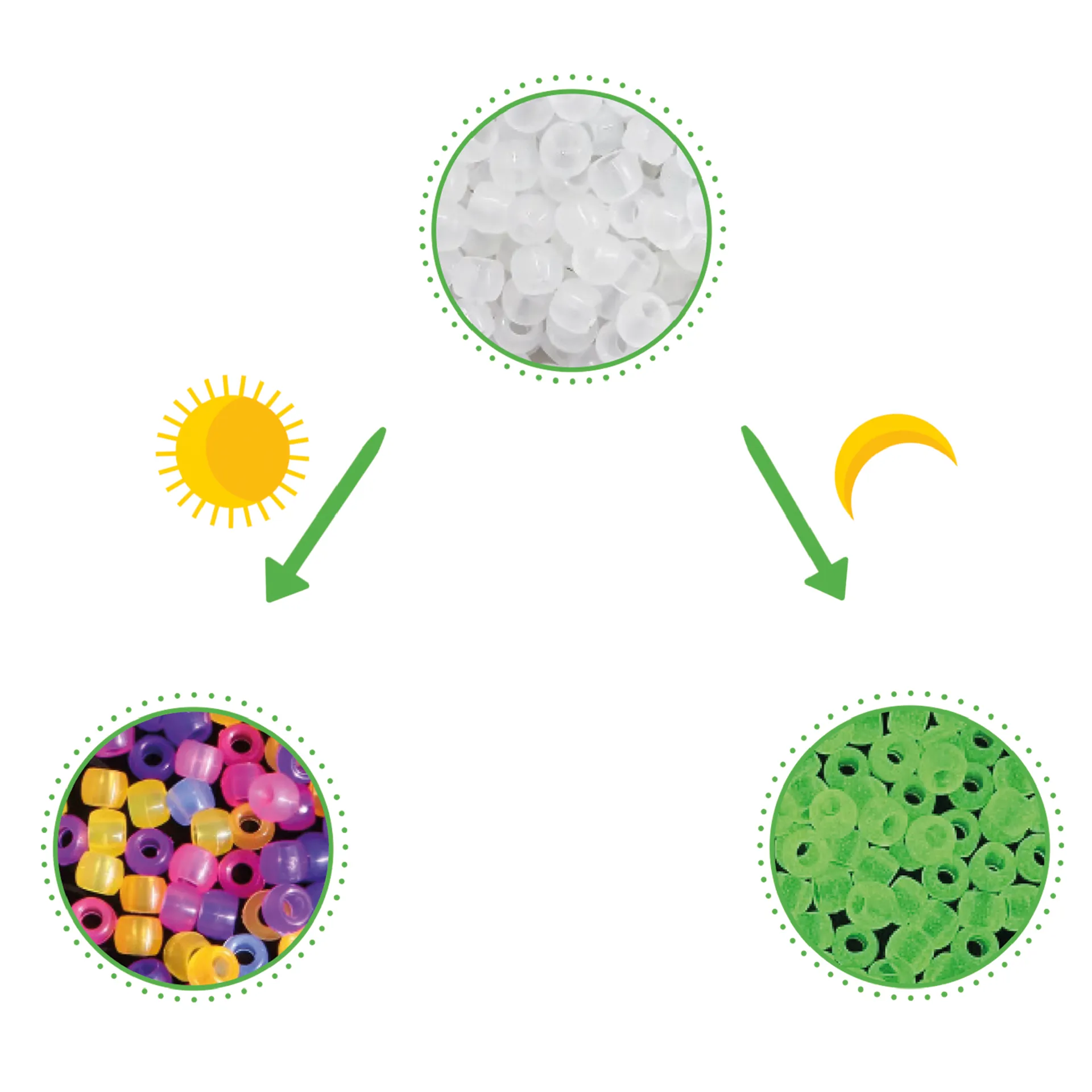Hagemann UV-Perlen-Set, nachtleuchtend (50 St.)