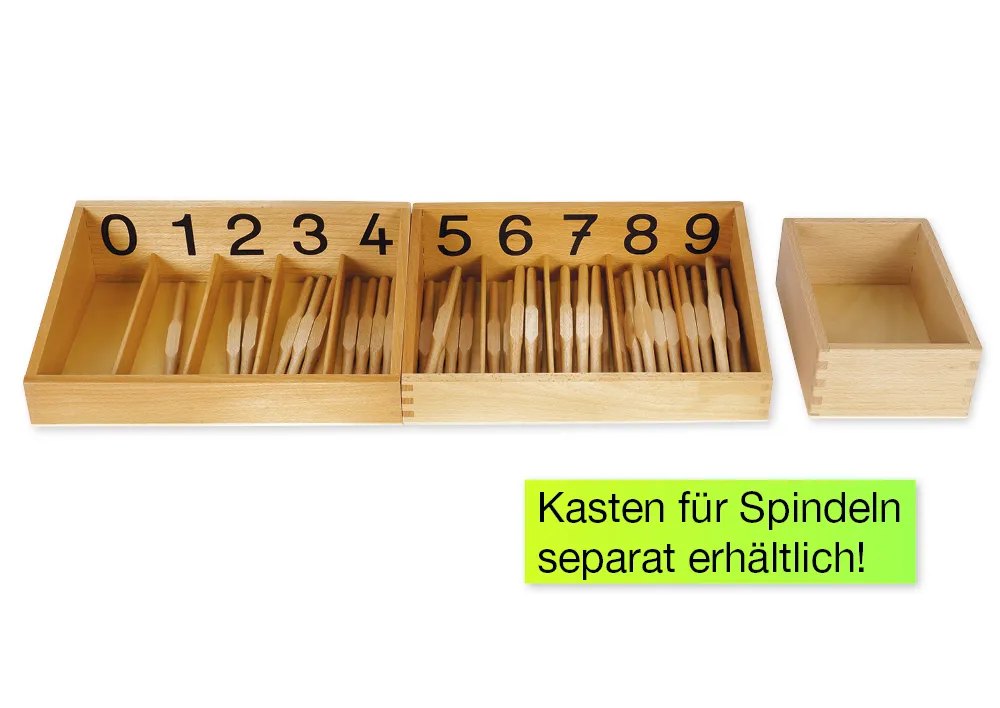 TimeTEX Spindelkästen 0-9, Druckschrift "Montessori Premium"