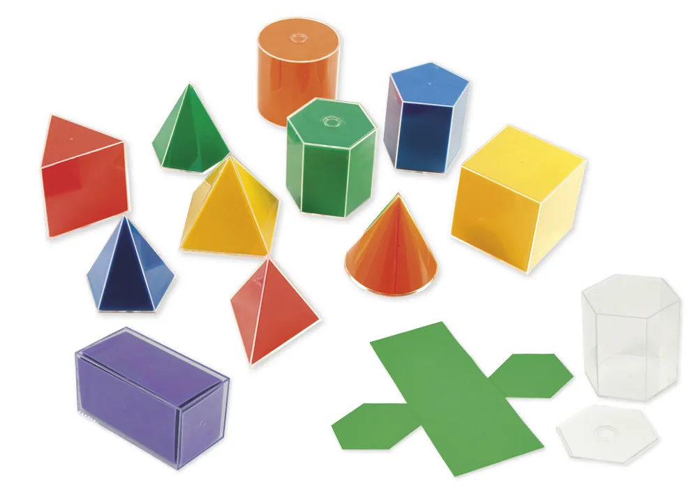 Geometrie-Körper Set mit Flächenabwicklung 22-tlg.