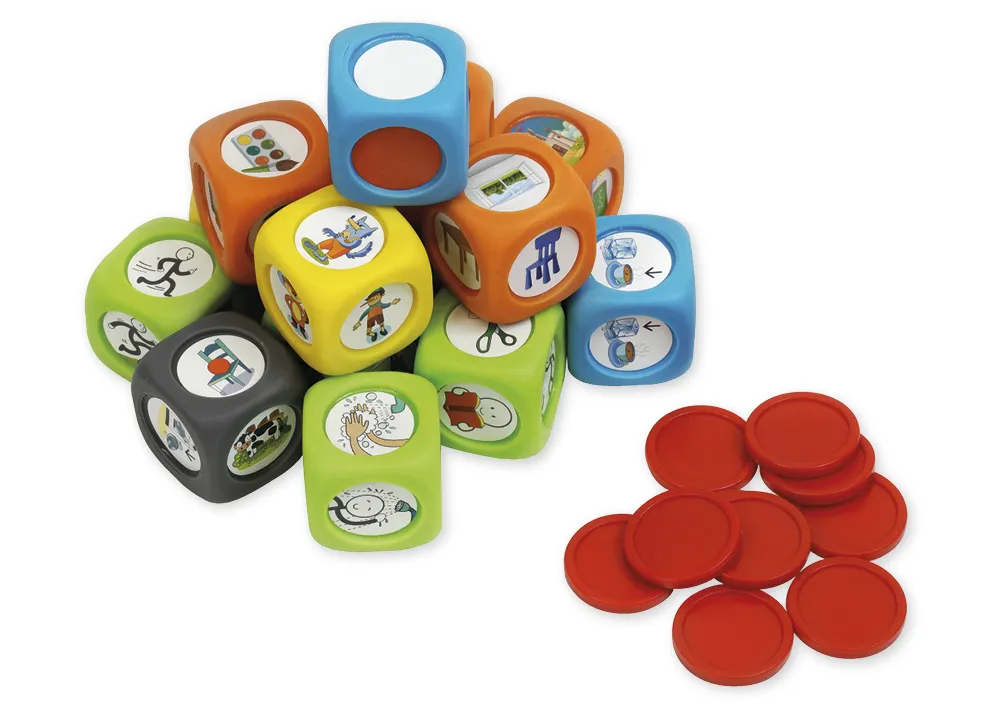 Würfel XXL "Geschichten" im Koffer, 106-tlg.