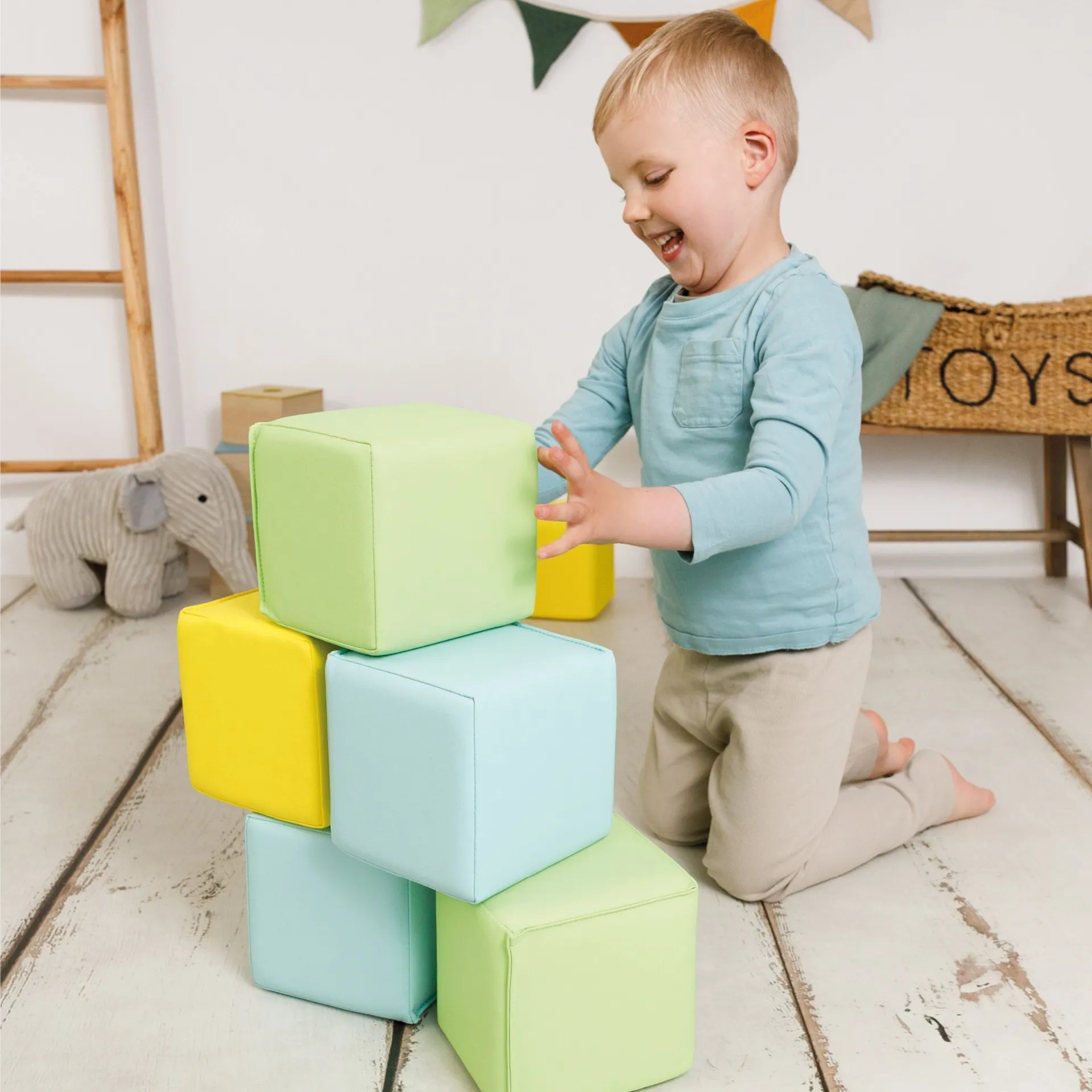 Softbausteine aus Schaumstoff, 14 cm, 6-tlg.