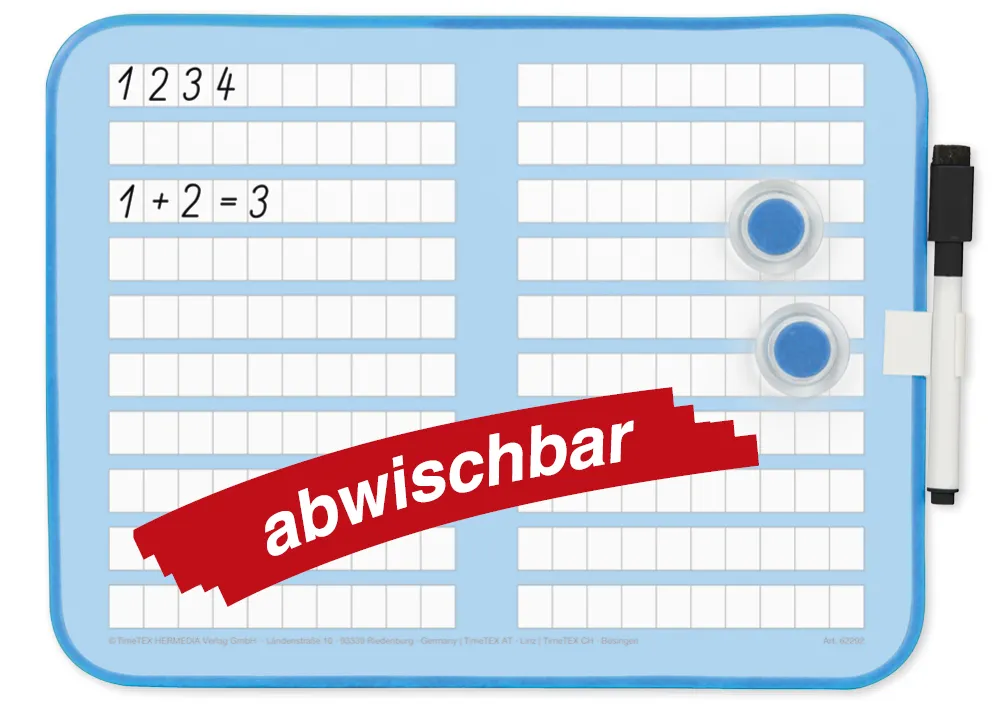 Prima-Colori Rechenübungs-Whiteboard, 4-tlg., magnethaftend