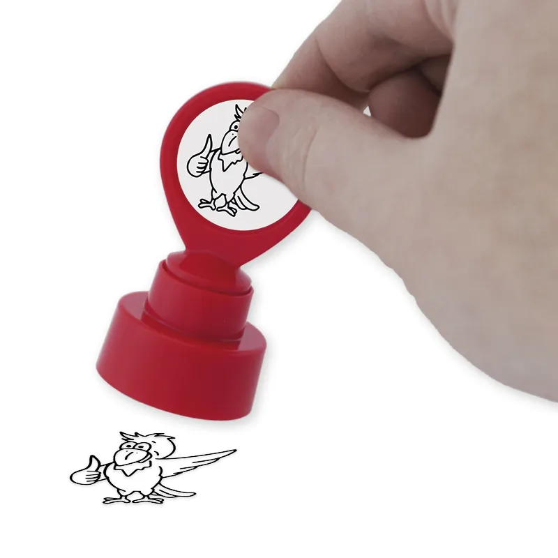 Siebdruck-Stempel "Perpetuum" rund "Rabe"