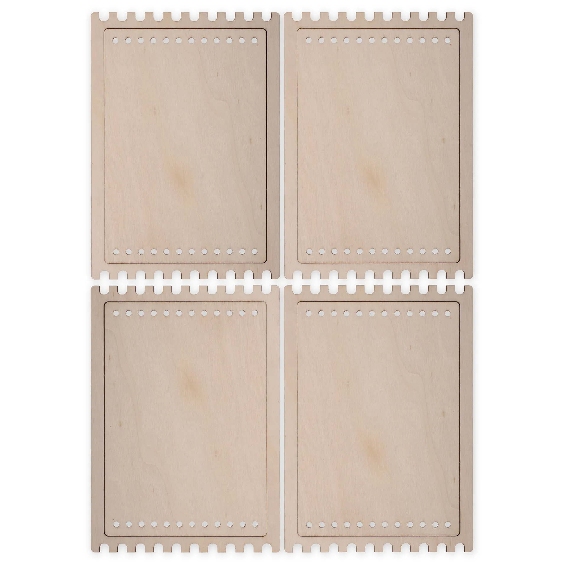 Web- und Fädelrahmen aus Holz, 8-tlg.