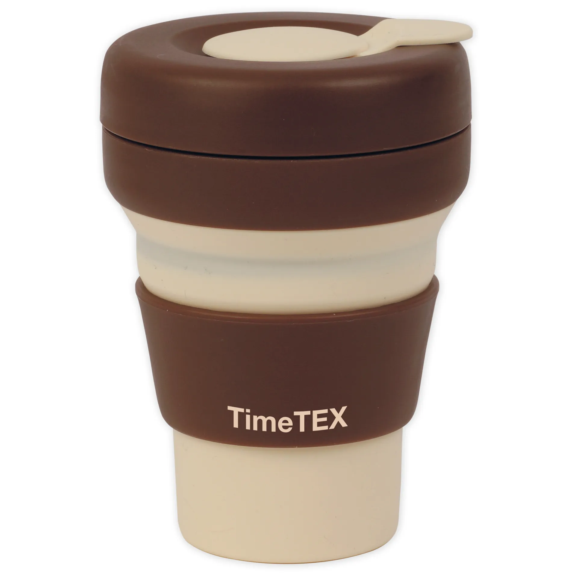 Trinkbecher mit Deckel aus Silikon, faltbar, 355 ml