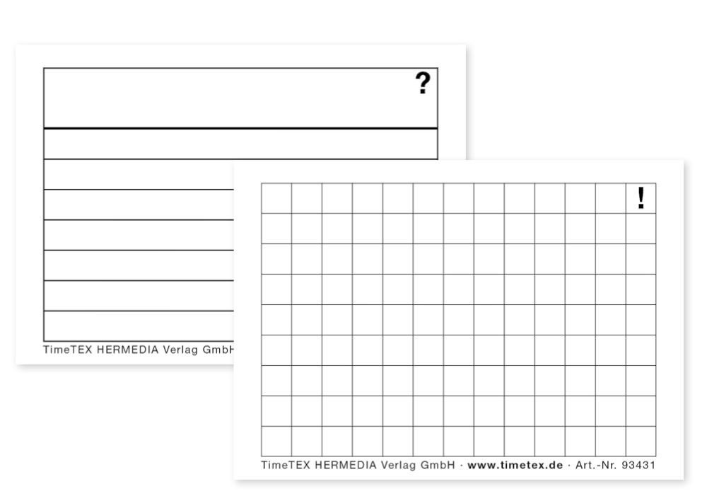 Blanko-Lernkärtchen, A8 weiß, 100 Stück