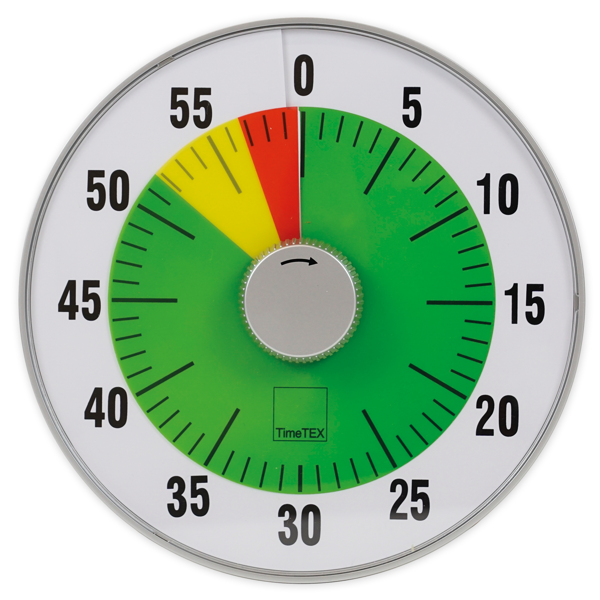 TimeTEX Zeitdauer-Uhr "lautlos" L, 19 cm ø mit Ampelscheibe