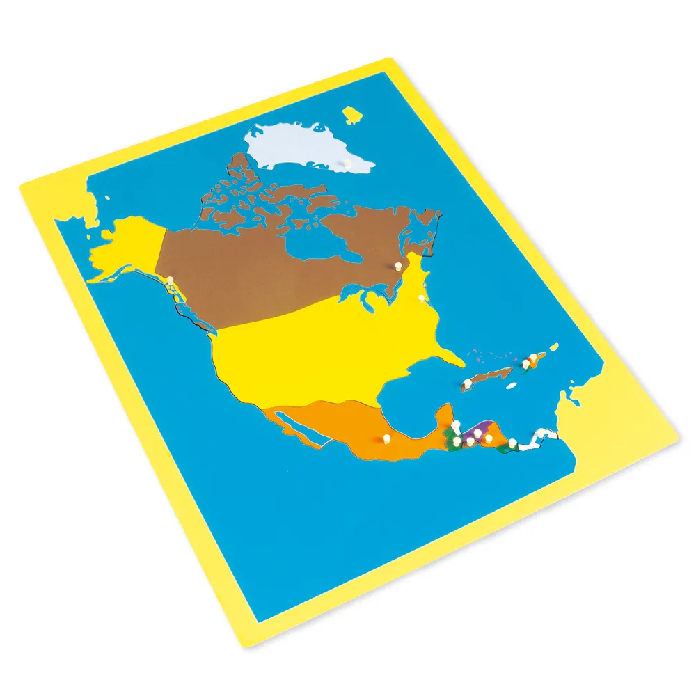 TimeTEX Puzzlekarte Nordamerika "Montessori Premium"