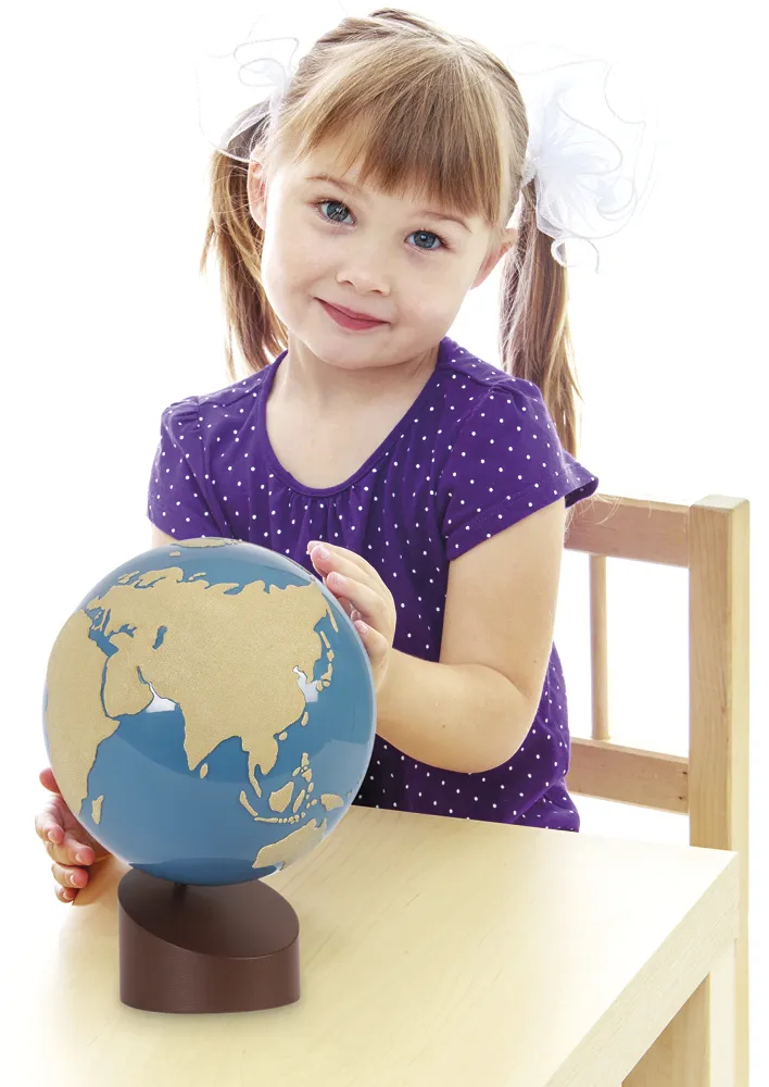 TimeTEX Globus Land und Wasser, Sandpapier "Montessori Premium"