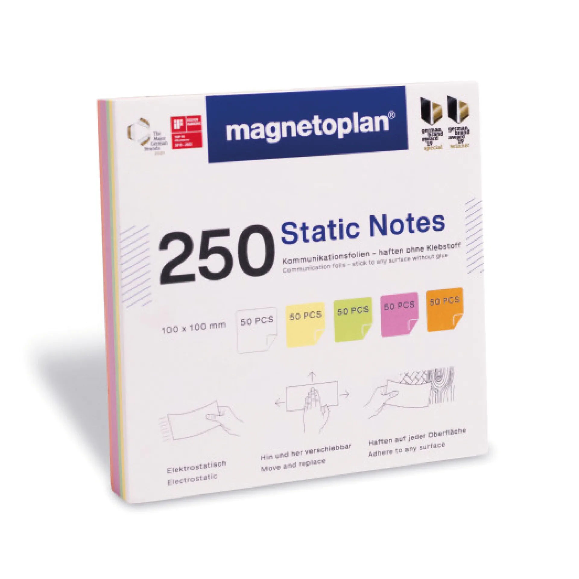 Notiz-Zettel "statisch", 10 x 10 cm, 250 Stück