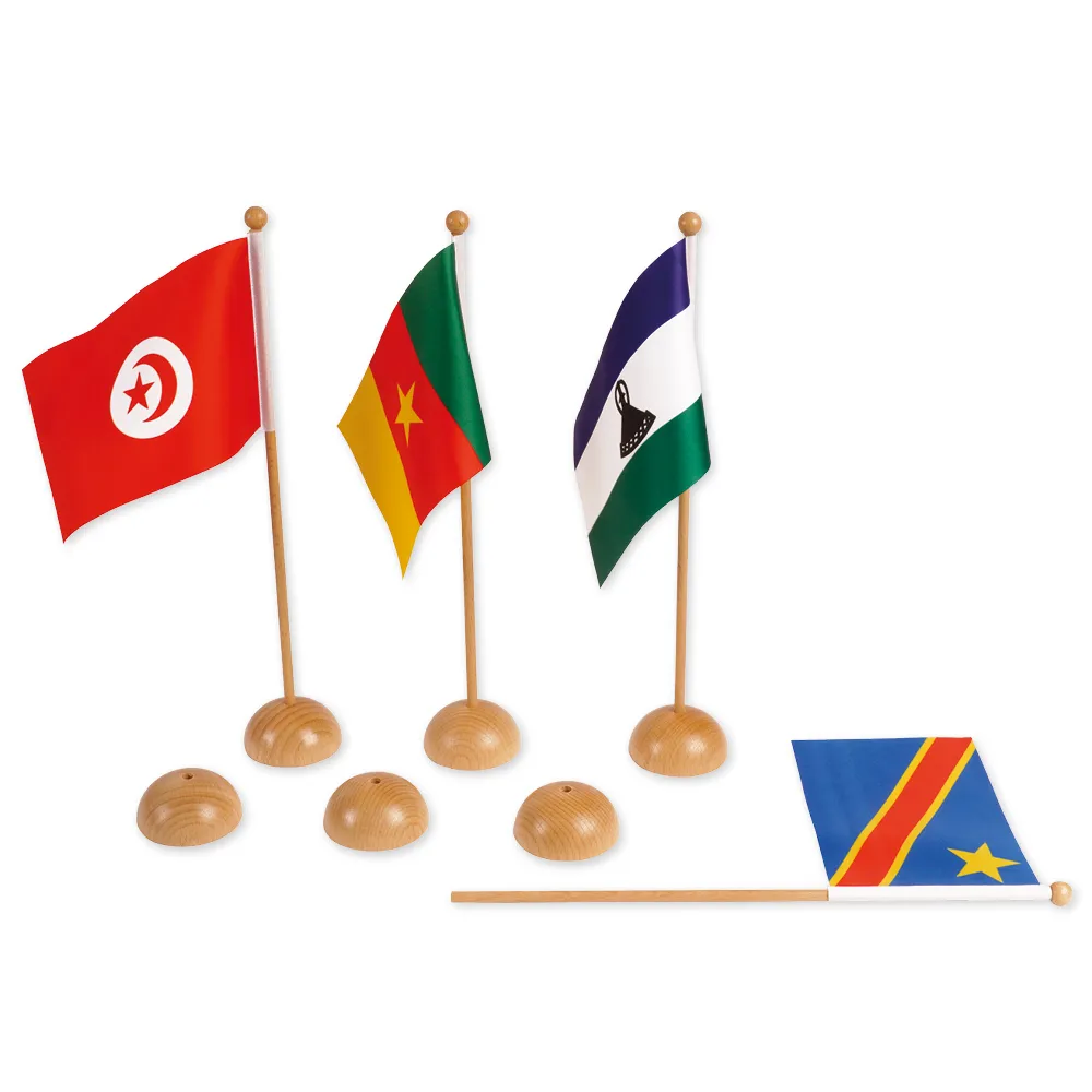TimeTEX Flaggenständer Afrika "Montessori Premium"