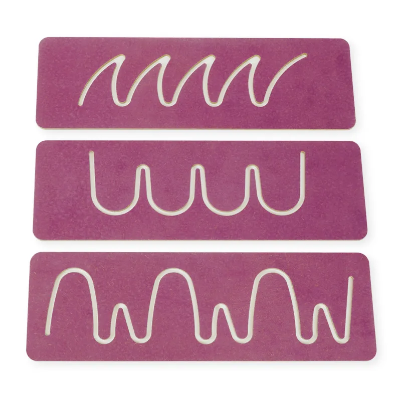 Set Schwungübungs-Schablonen aus Holz, 16-tlg.