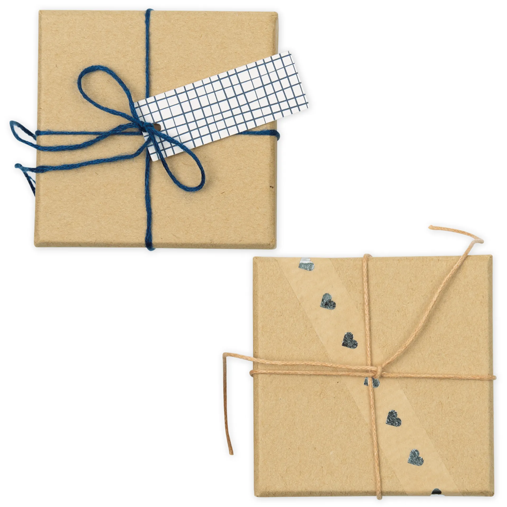 Pappboxen eckig, 10 Stück