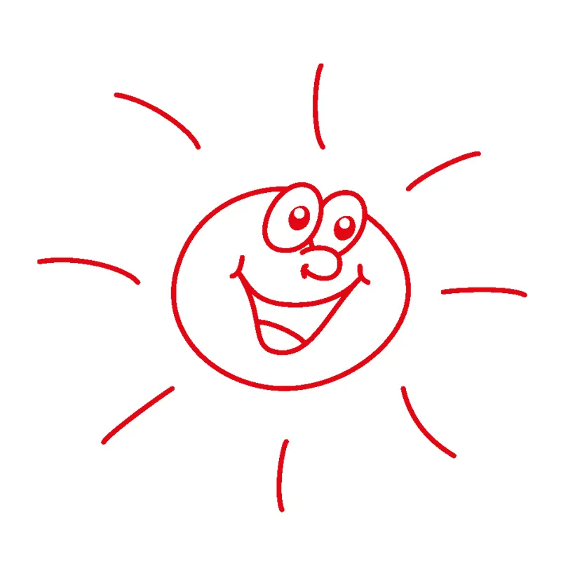 Siebdruck-Stempel "Perpetuum", "Sonne"