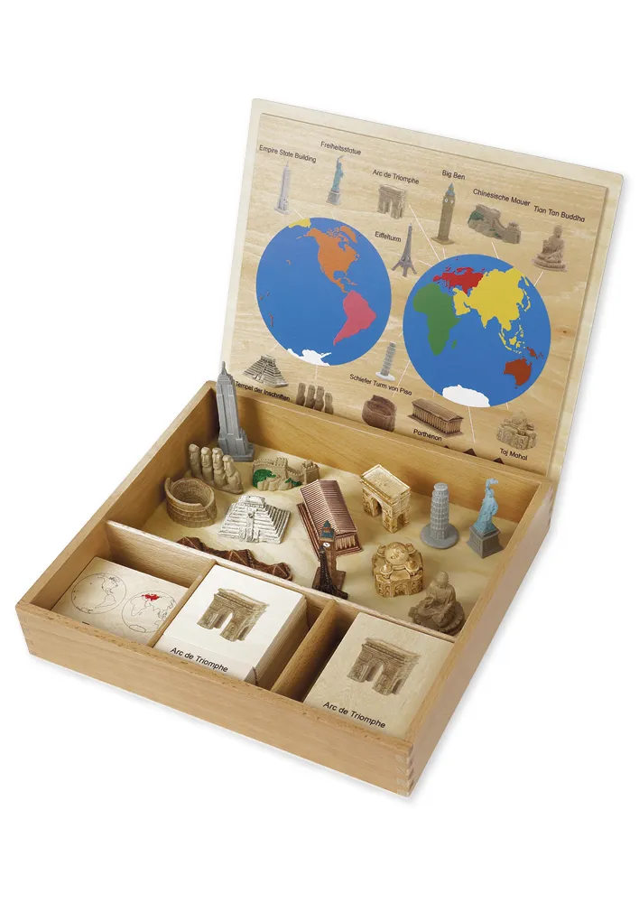 TimeTEX Wahrzeichen-Kontinent-Box "Montessori Premium"